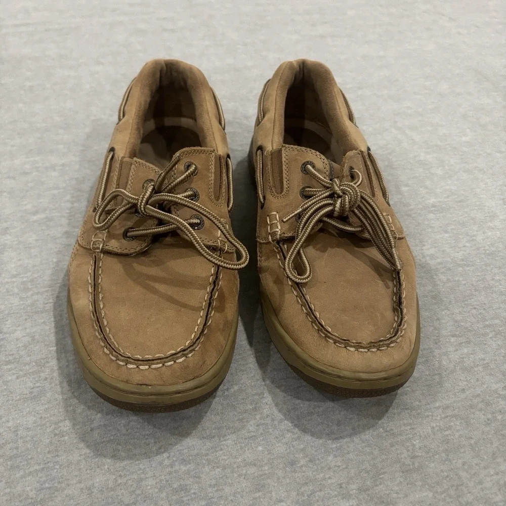 G.H.‎ Bass Mens Explorer Boat Shoes Tan Leather Mesh BASS-EARL III Size 9M